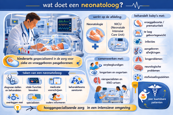 Alles over het beroep neonatoloog Wat doet een neonatoloog